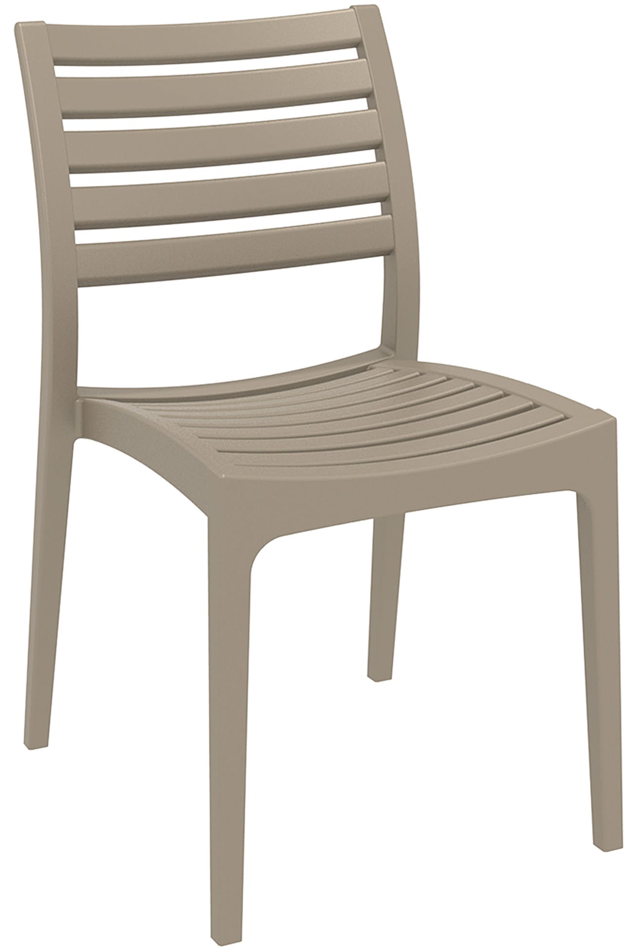 Set 2 sedie impilabili robusto in Plastica Colore fango ARES