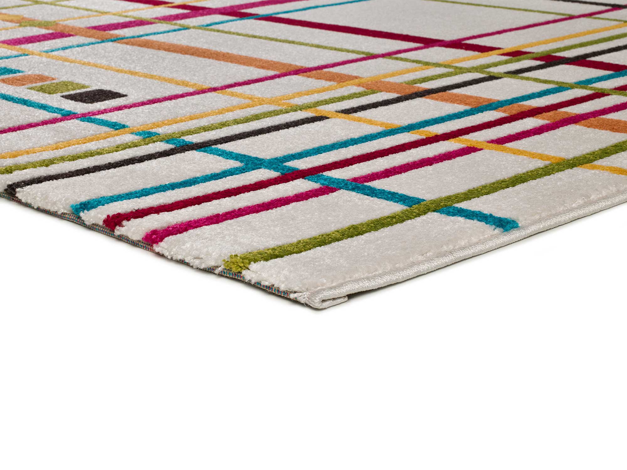 Tappeto con forme geometriche multicolori, 080X150 cm PASTRY