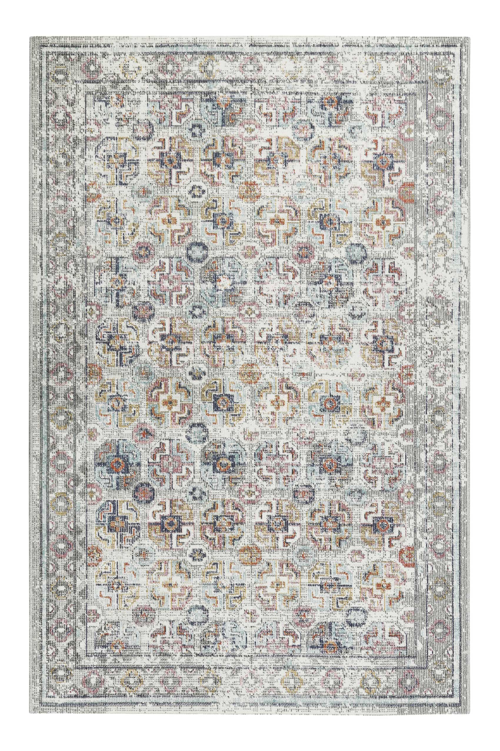 Tappeto etnico per esterni/interni con rilievo multicolore, 160X230 cm  SOLEY
