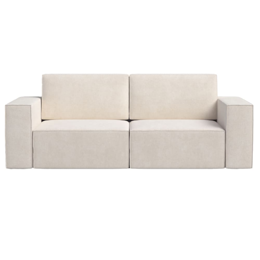 Divano letto 2 posti Zinez Tessuto Beige