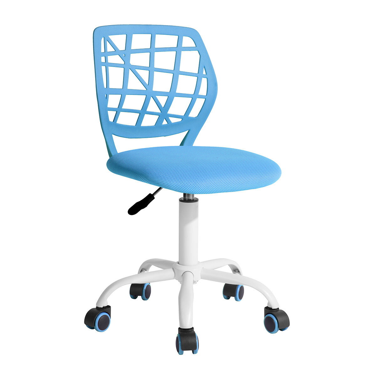 Chaise bureau enfant hauteur ajustable pivotant et mesh BLEU