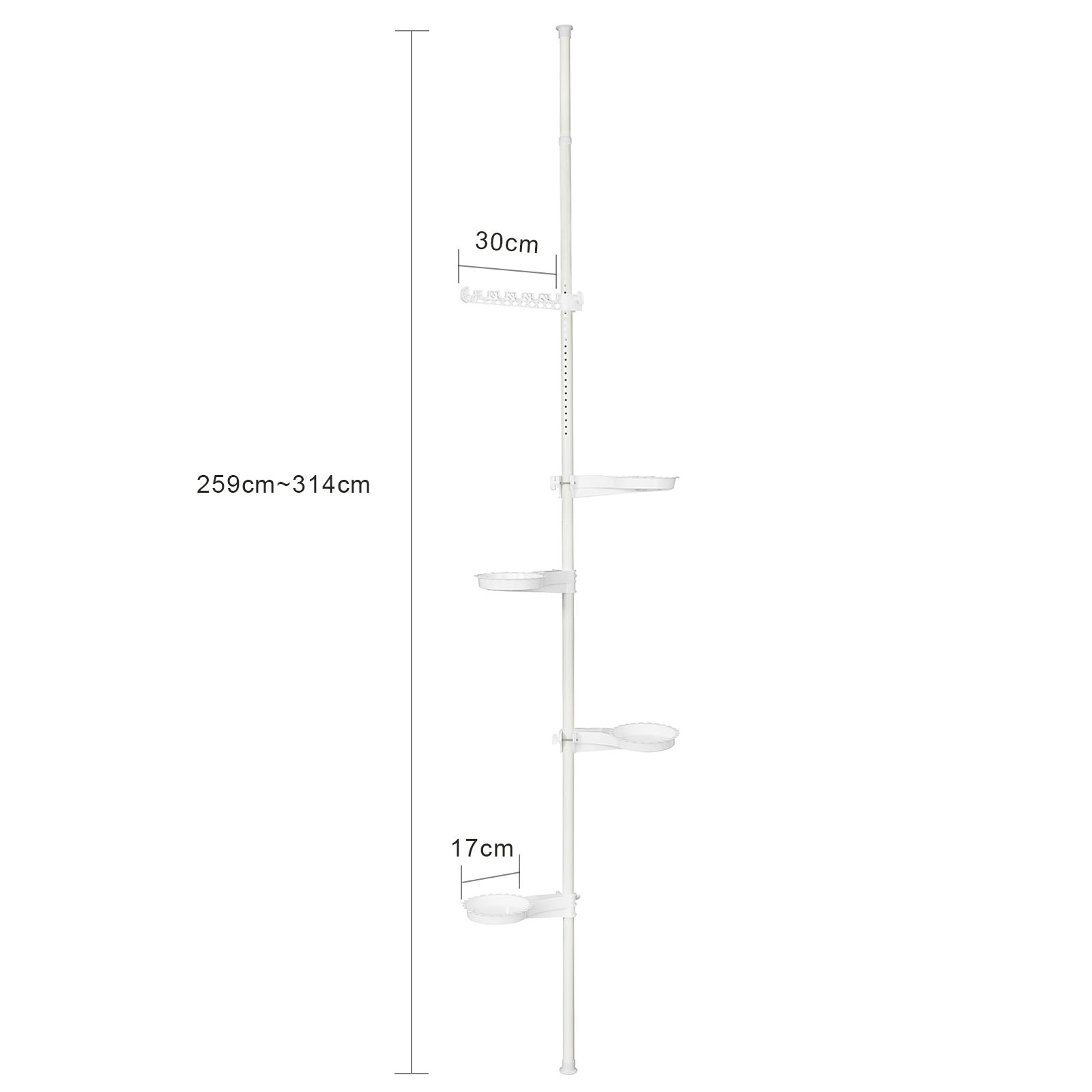 Appendiabiti per Porte Bianco Metallo Plastica 10 x 22 x 26 cm (24 Unità)