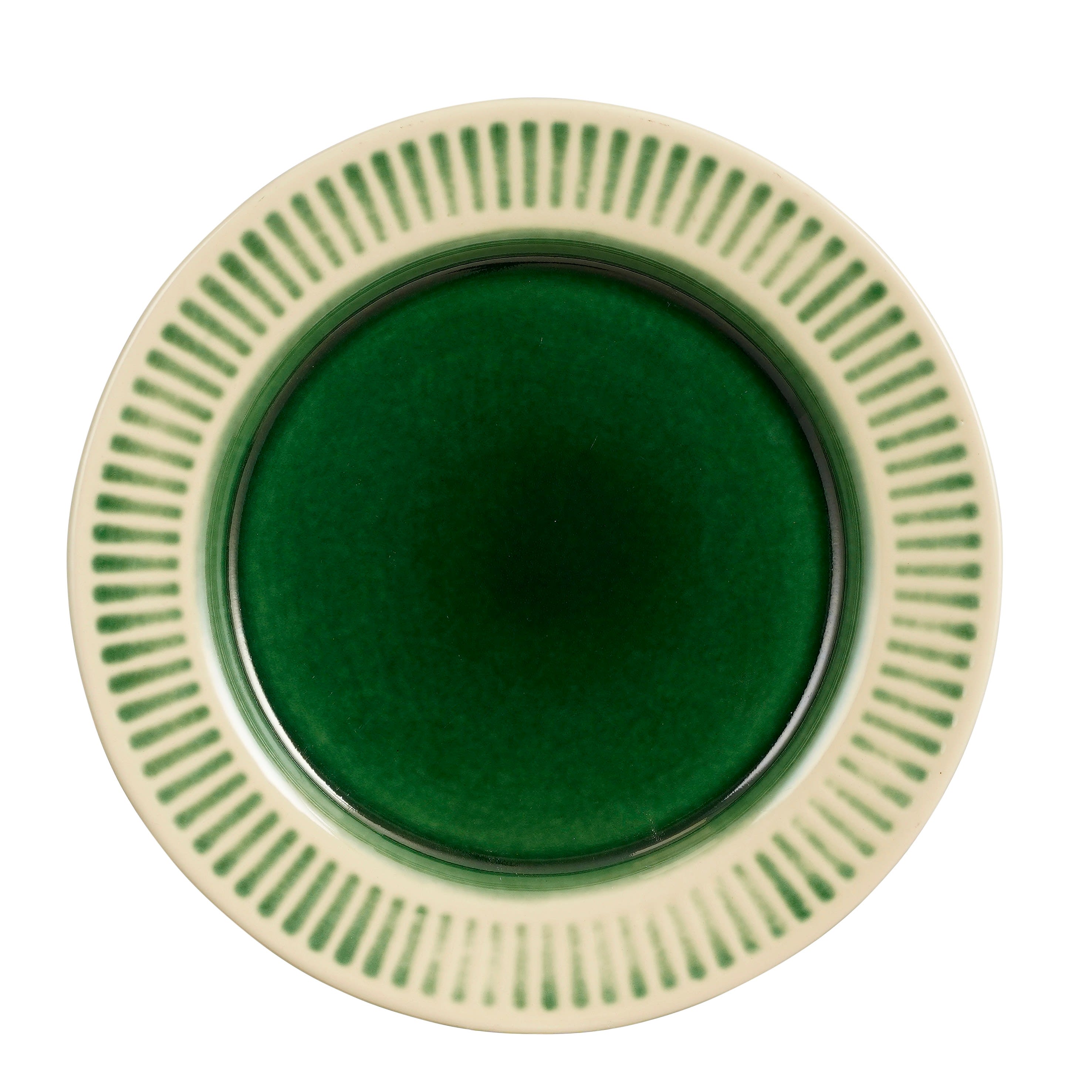 Piatto in ceramica verde D.27 Elice