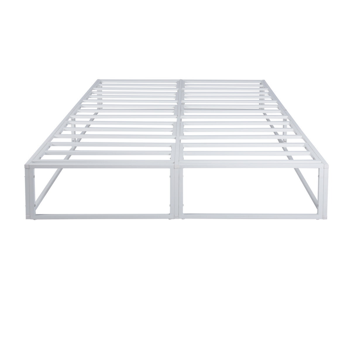 Estructura de cama con somier metal blanco 120x200 cm