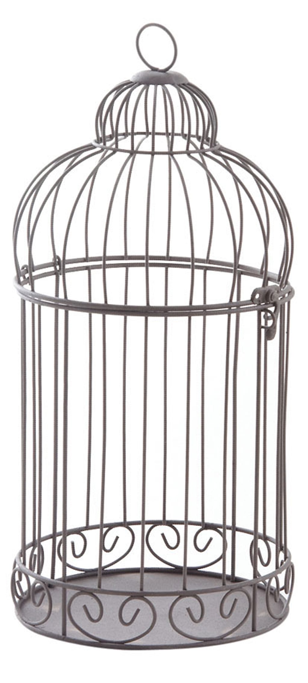 Cage à Oiseaux Ronde En Métal Vieilli