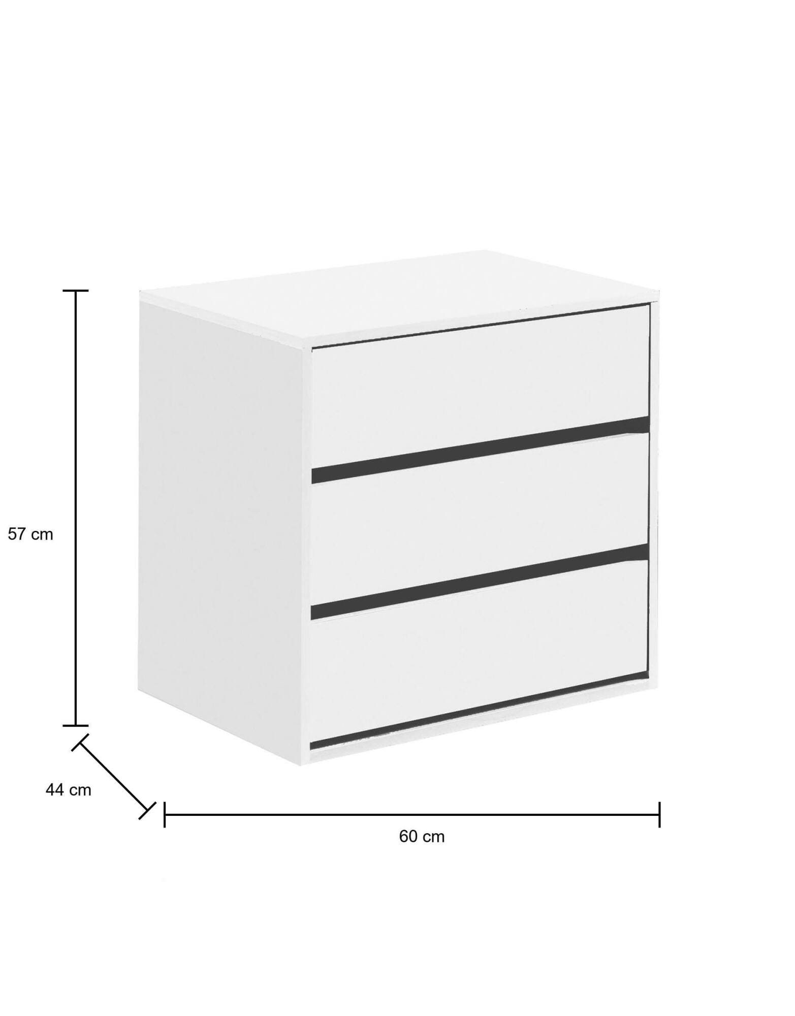 Cassettiera Perth a 3 cassetti L80xH95cm Legno Disegno di albero per  bambini su sfondo bianco