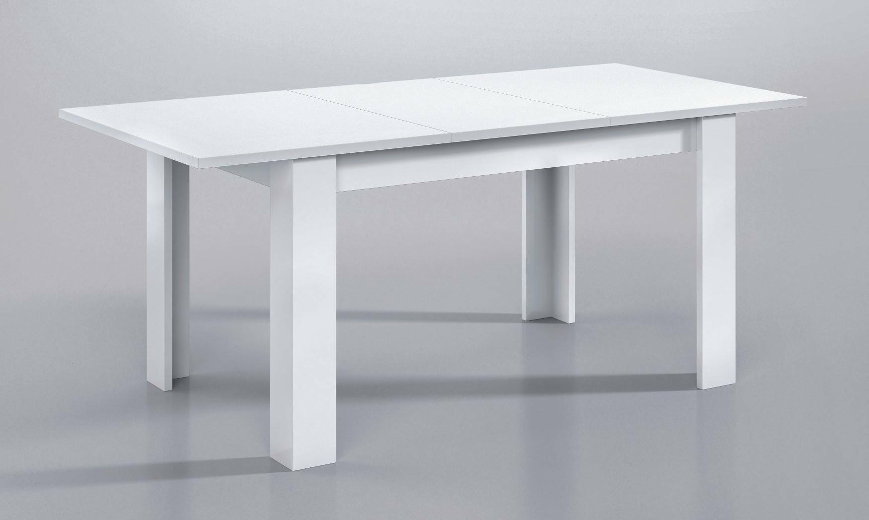 Tavolo allungabile effetto legno 140/190x90 cm bianco lucido DALICE