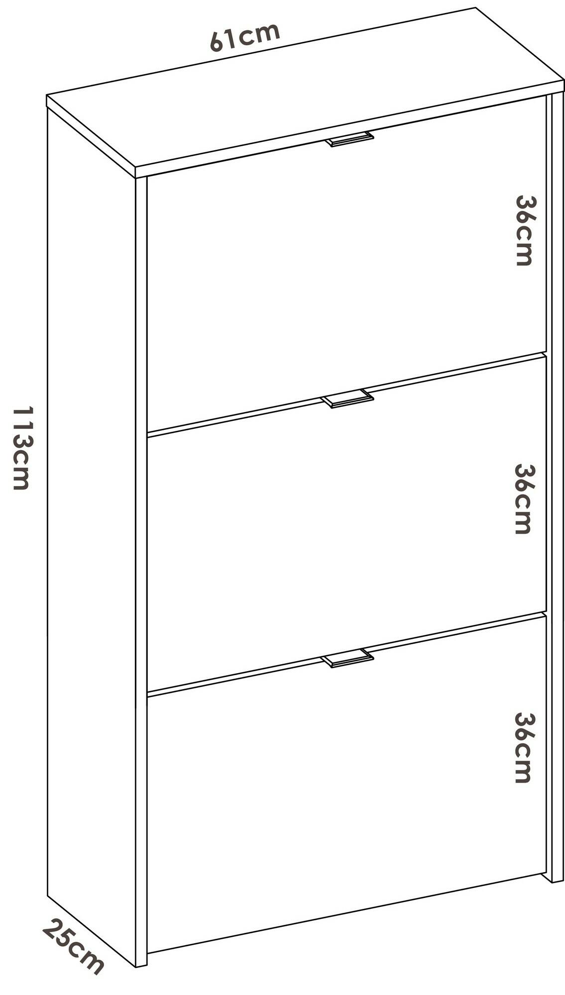 Scarpiera effetto legno bianco DMURR