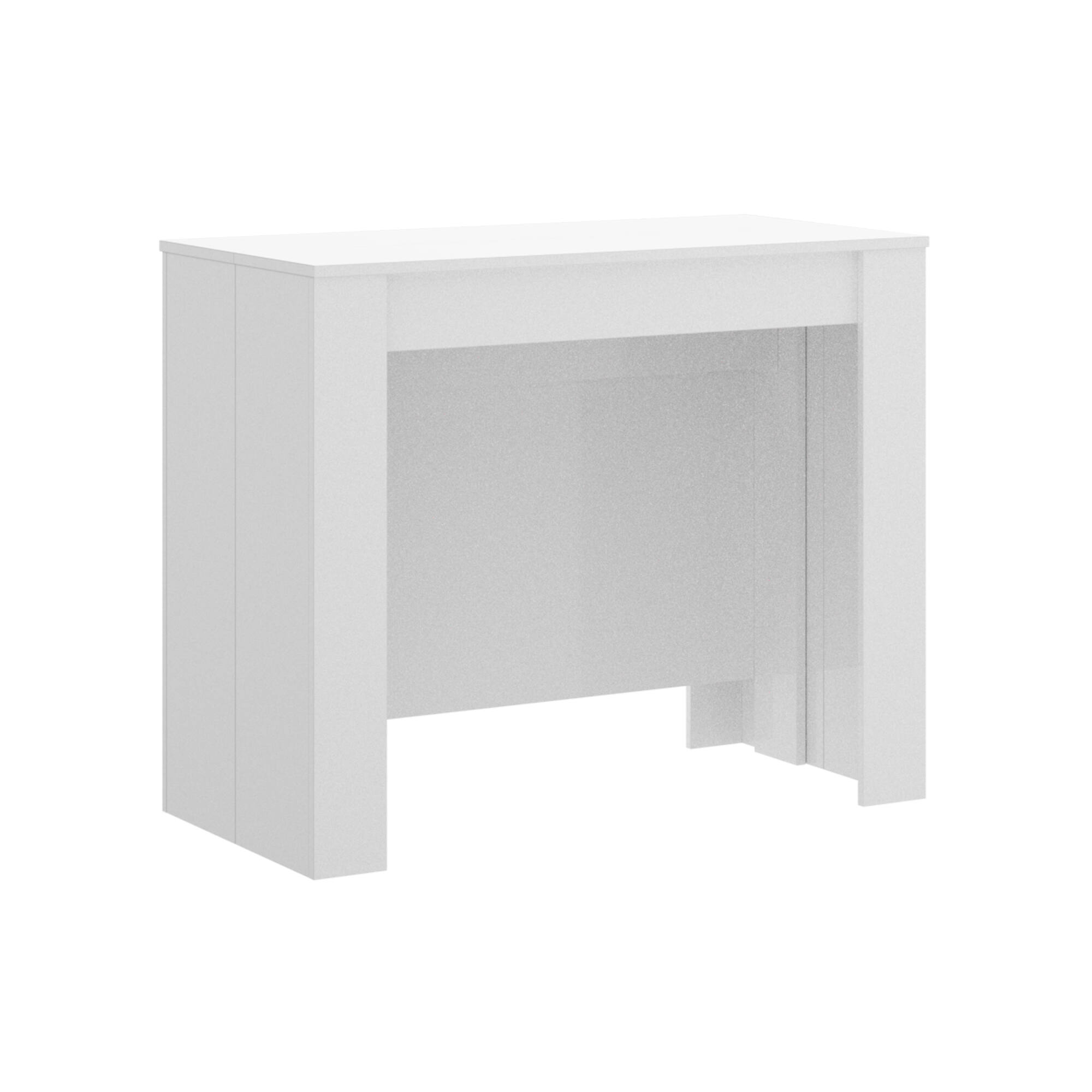 Tavolo allungabile effetto legno bianco 110x33/66 DMANUEL