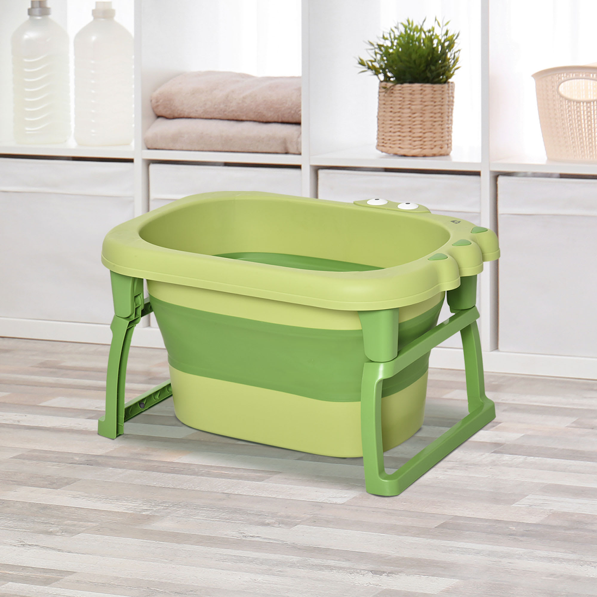 Funda ajustable verde-menta para vestidor-bañera de bebé
