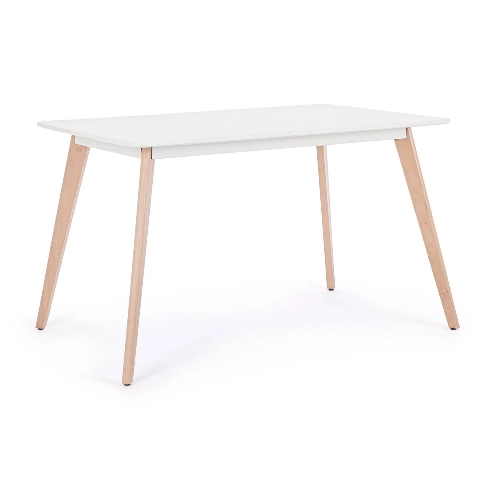Tavolo allungabile bianco 160x85 cm con gambe ad X - Konte Design