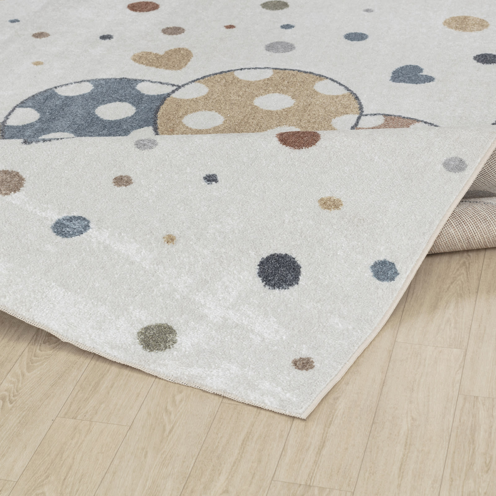 Tappeto Bambini Lavabile Palloncini Multicolore/Beige 120x170 Stella