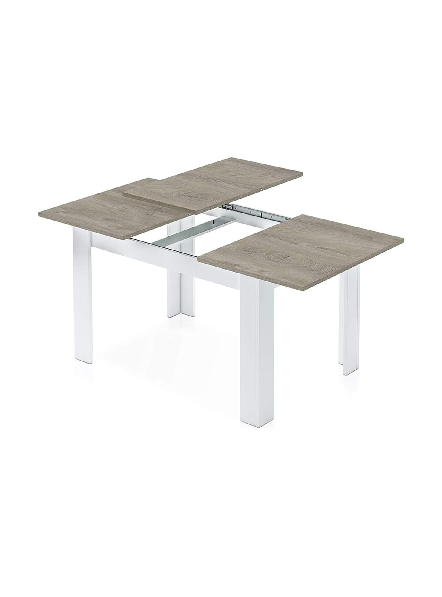 Tavolo allungabile effetto legno 140/190x90 rovere grigio e bianco DALICE