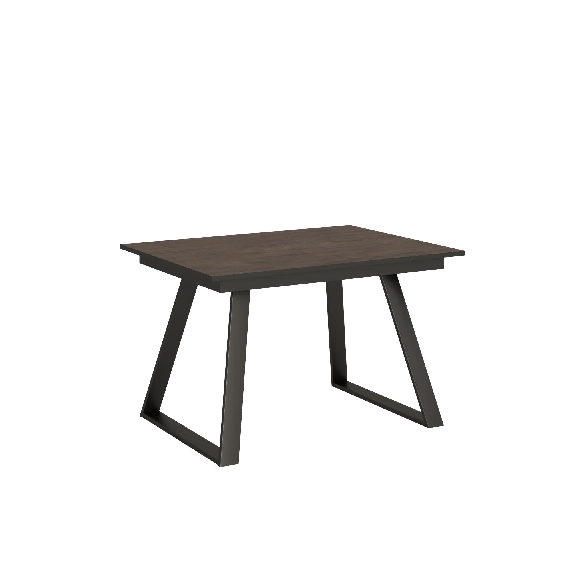 TIVOLI allungabile tavolo 80x80 allung 140 cm o 120x80 allung 180 cm in  legno massello finitura noce