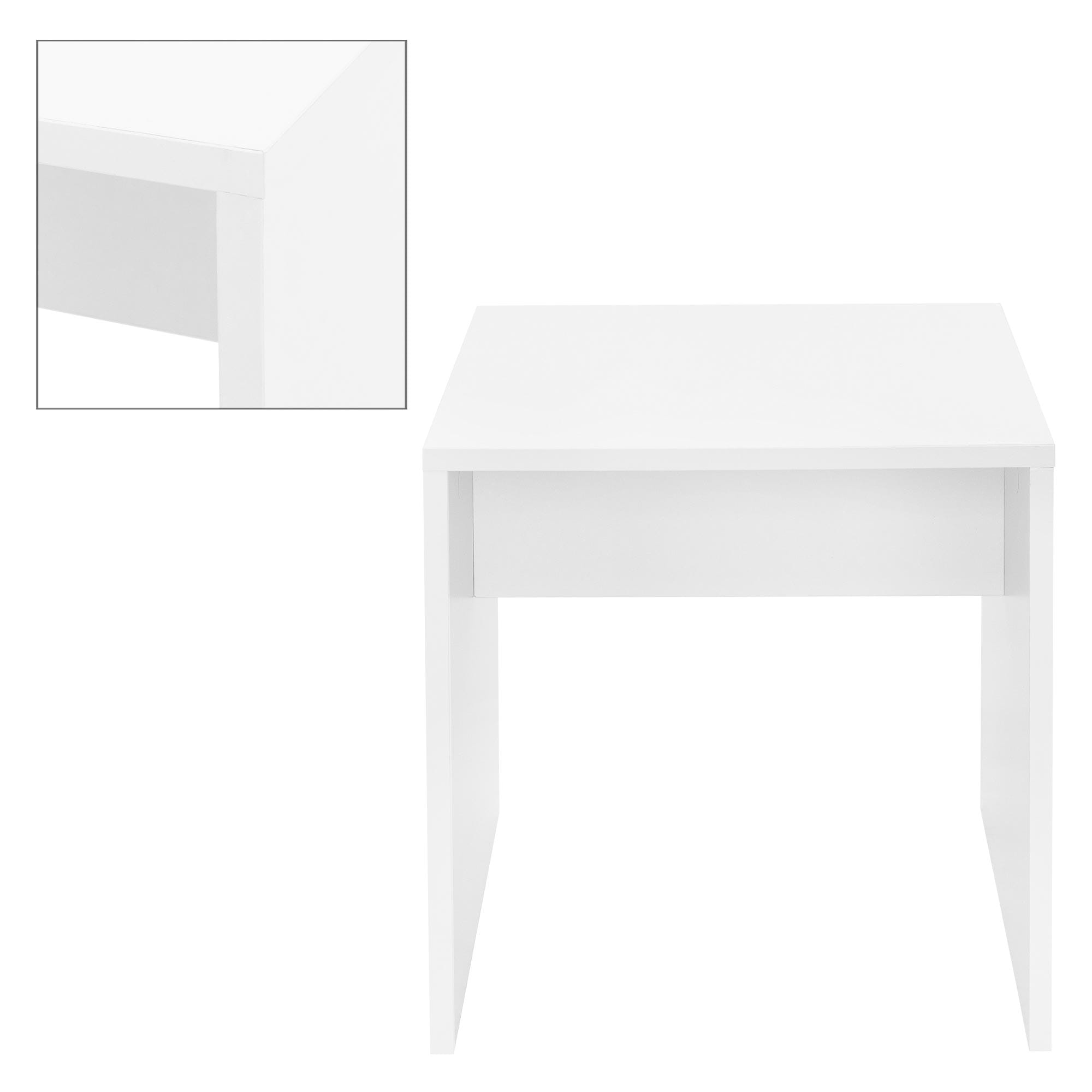 Tavolino da toilette con specchio 60x40x122 cm Bianco incl. sgabello  ML-Design