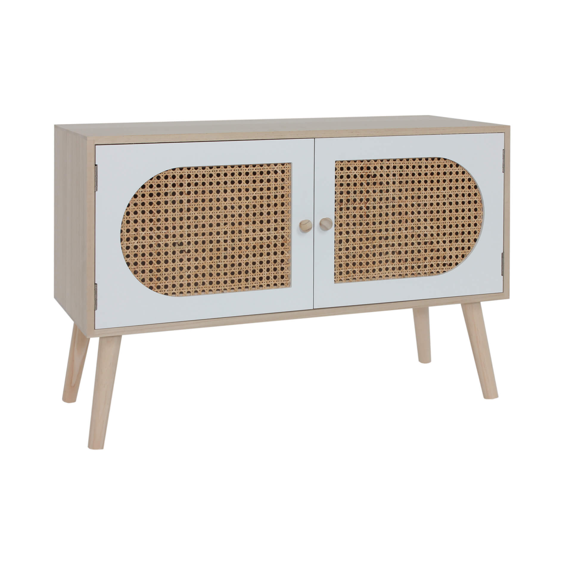 credenza bassa porta tv provenzale sagomato a mano e laccato bicolore in  tonalità bianco patinato e anticato con patina marrone lucidato in legno di  frassino lucidata con prodotti naturali