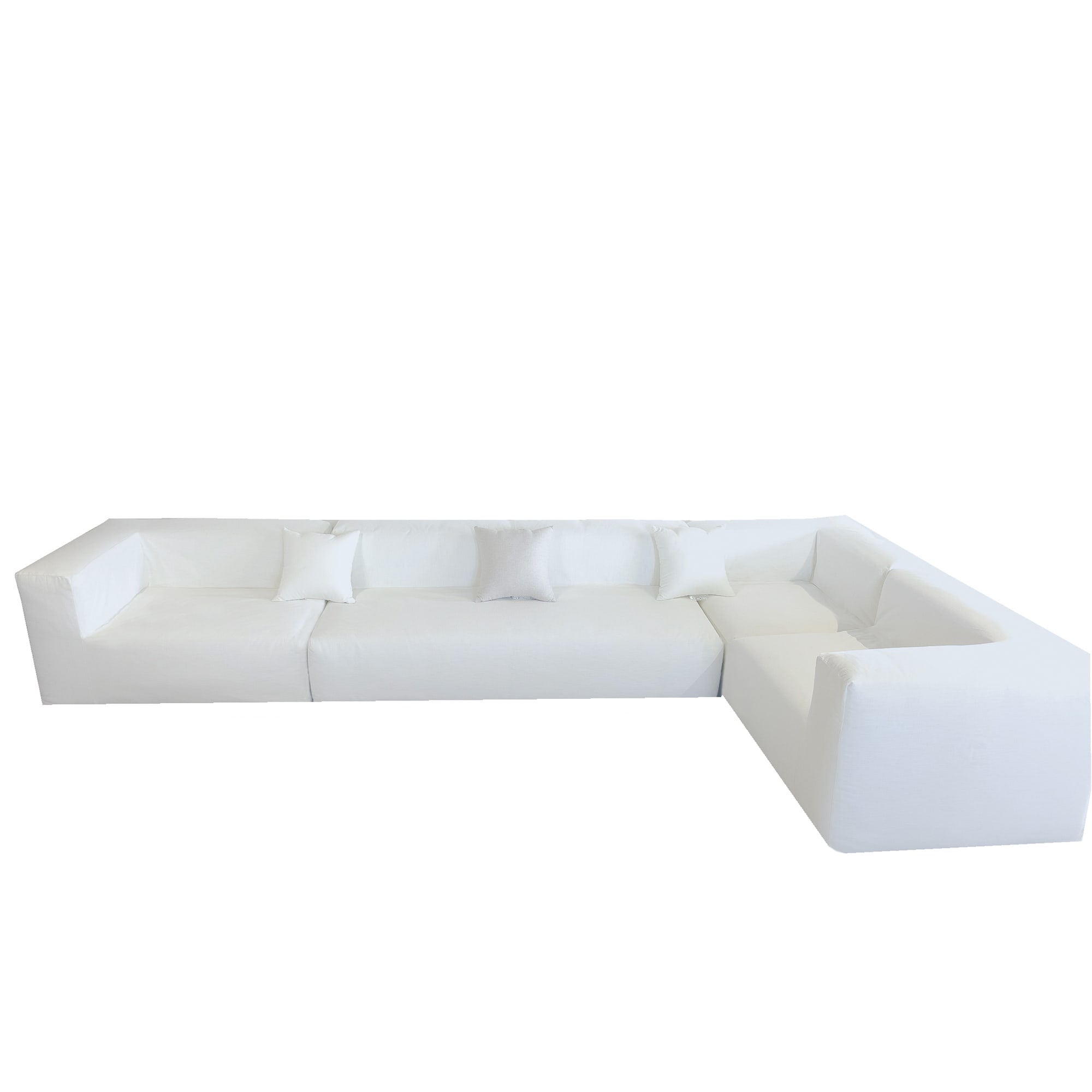 Copridivano bianco cotone per divano - A 5/6 posti