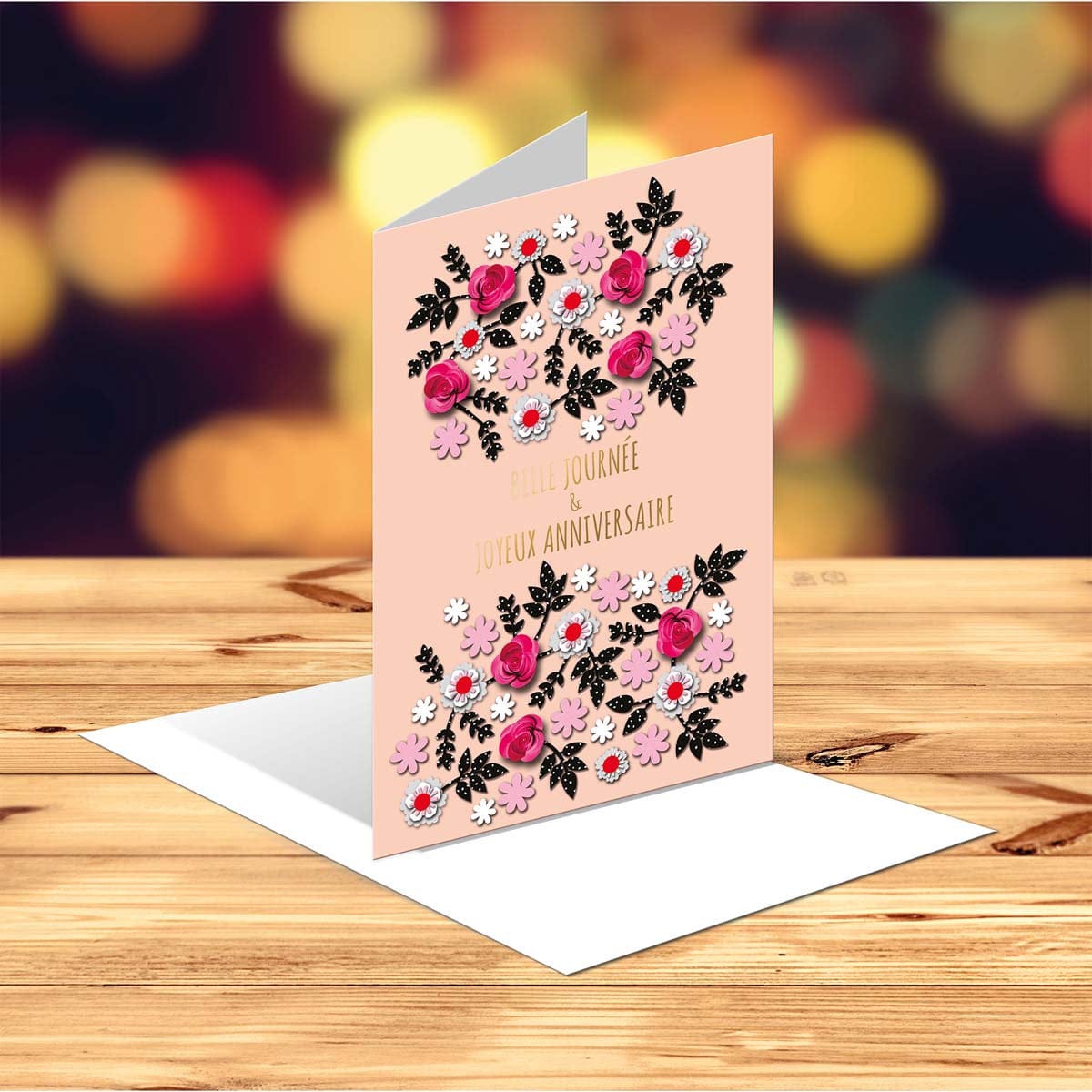 Carte Anniversaire Femme Fleurs Roses