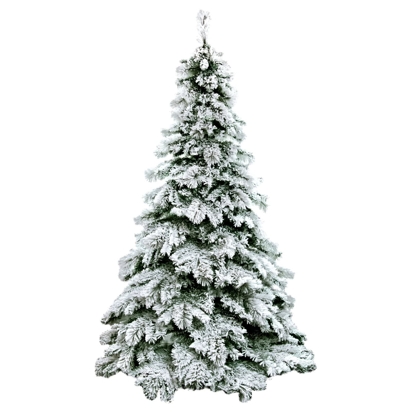 Albero di Natale innevato h 240 cm effetto realistico e folto