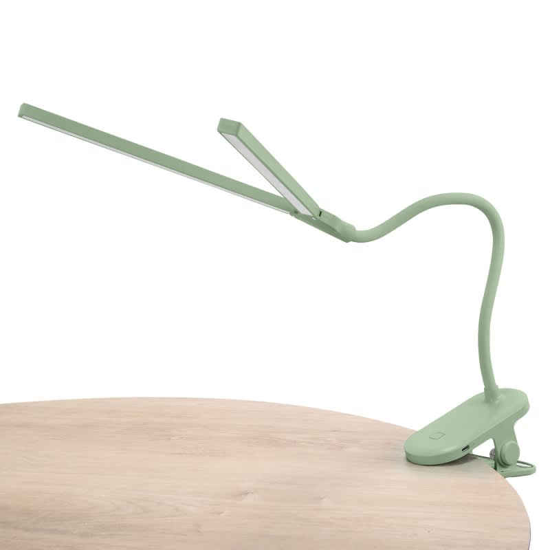 Lámpara de escritorio Katia de madera y metal mostaza