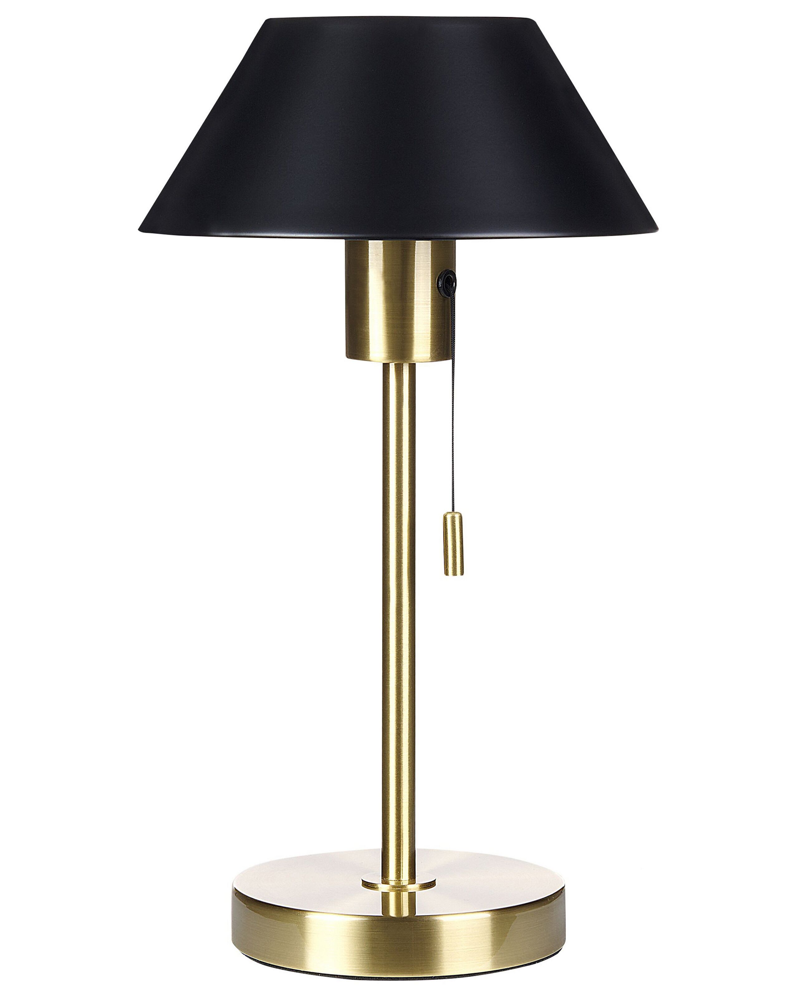 Lampe à poser sur pied déco industrielle en métal noir et doré E27  compatible LED