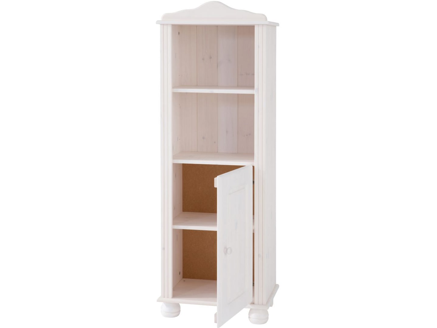 Bücherregal mit 1 Tür und 1 Einlegeboden in Kiefer weiß METTE | Maisons du  Monde