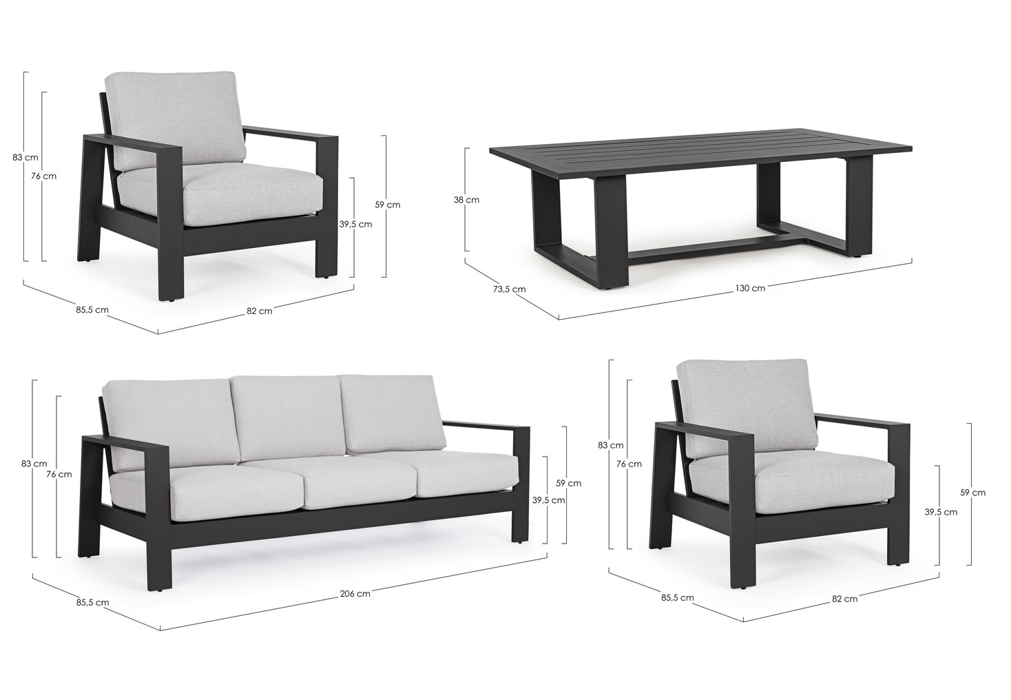 Salotto da Esterno Angolare Matrix in Alluminio Bizzotto – Bianco – Mondo  Verde Garden