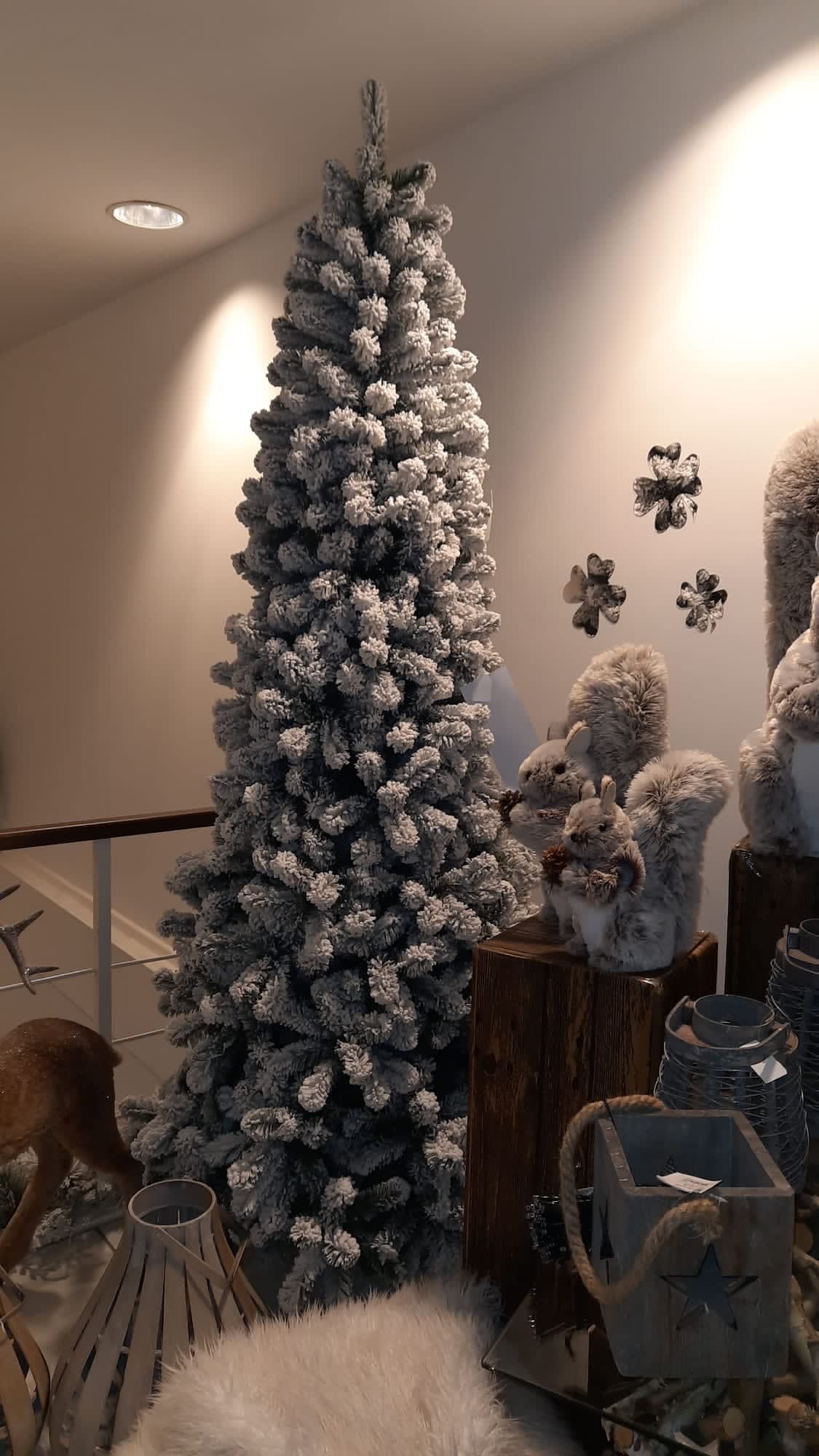 Albero Slim Innevato in PVC + Flock 180 cm ARTICOLI NATALIZI