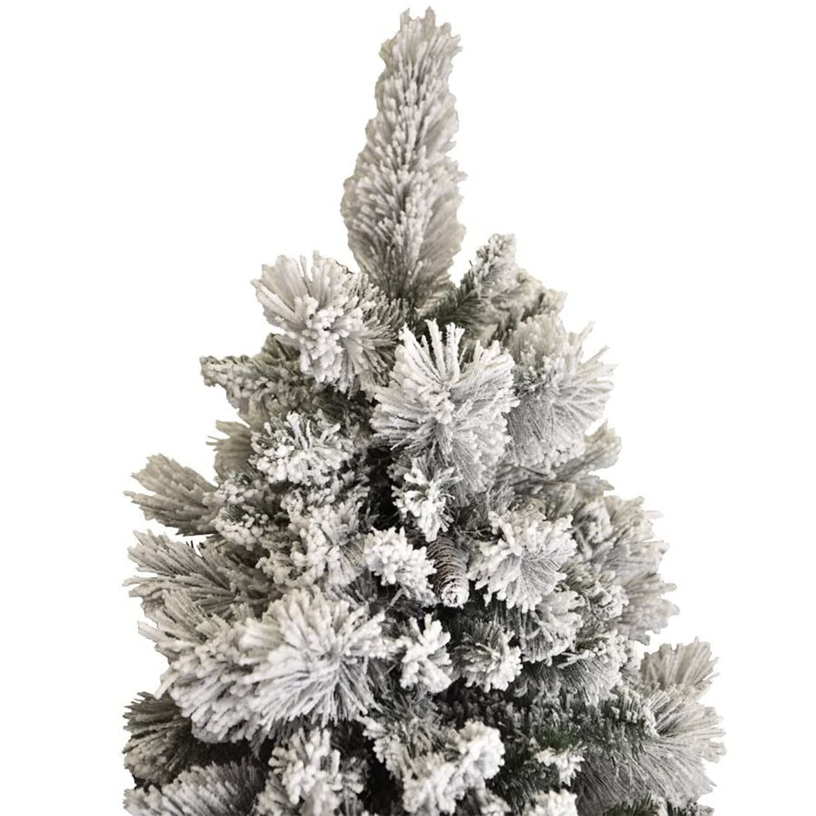 Albero di Natale innevato folto con pigne h 240 cm Kolba