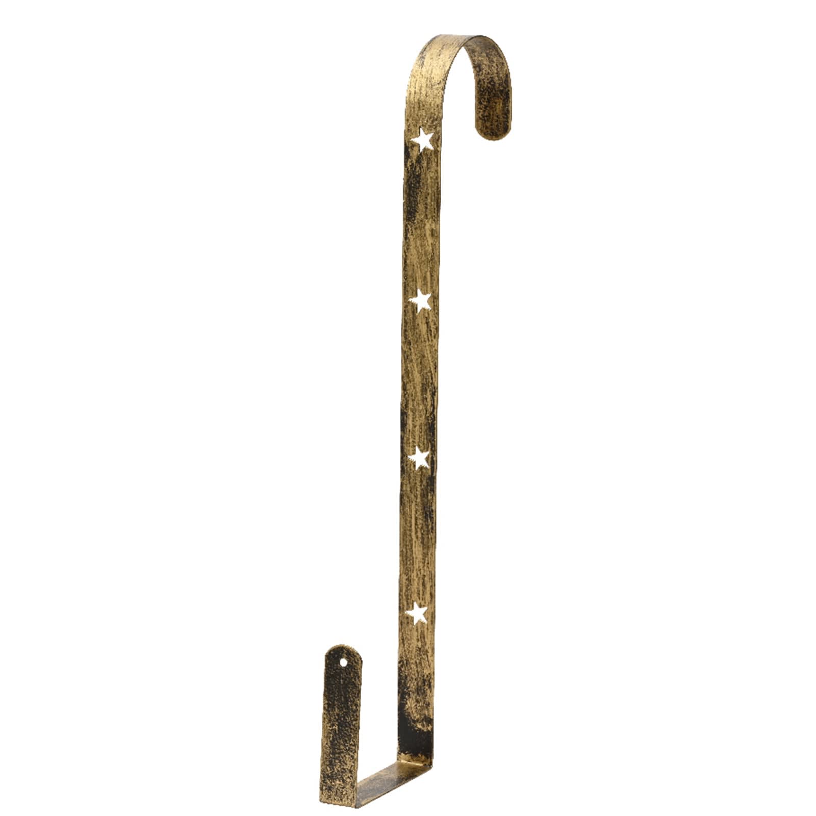 Porta ghirlande in ferro con gancio per porta e balcone h 28 cm ARTICOLI  NATALIZI