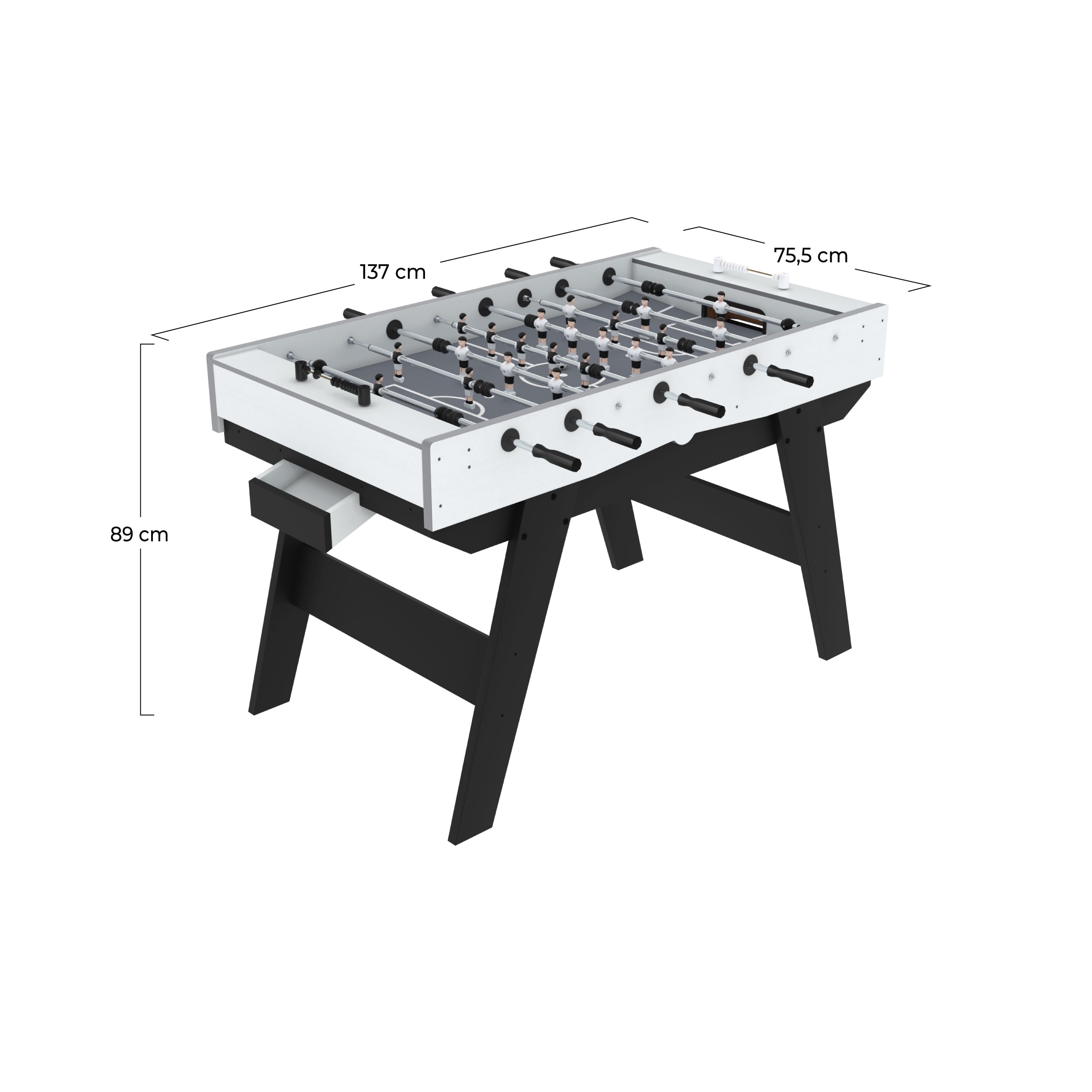 Tavolo multigioco 3 in 1 biliardo e ping pong in legno grigio DENVER