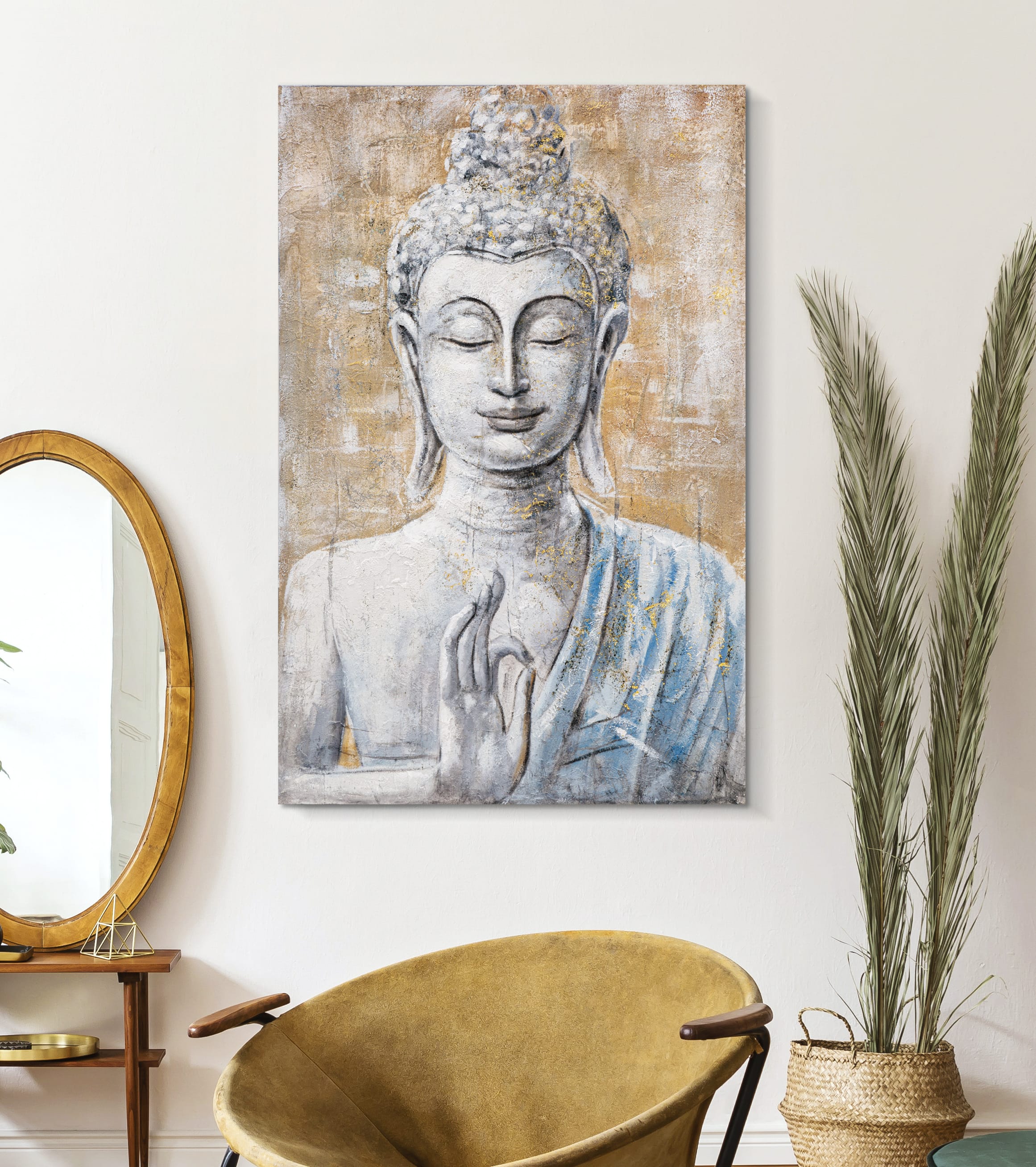 Dipinto su tela multicolore Buddha cm 80x3x120 BUDDHA