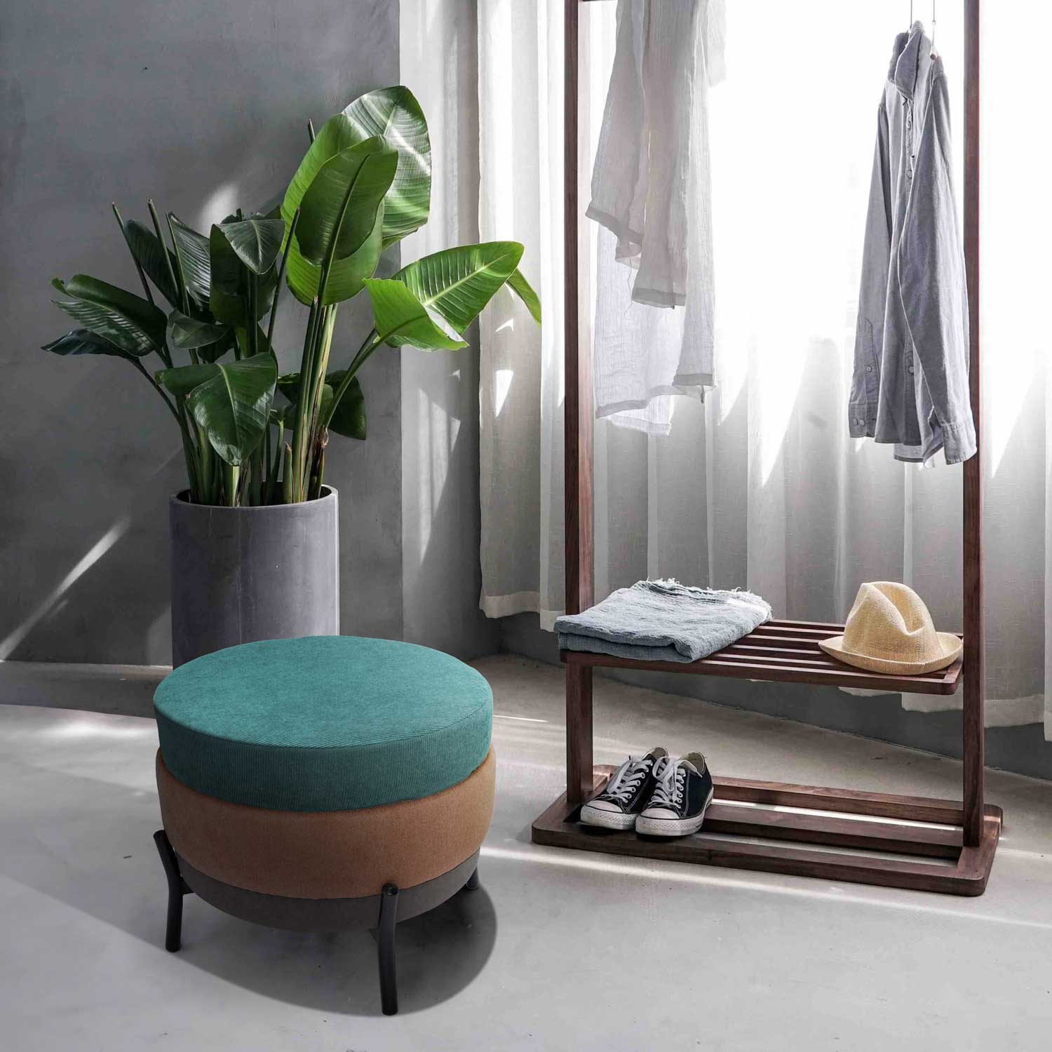 Pouf rotondo di design Hanna su misura - Berto Salotti