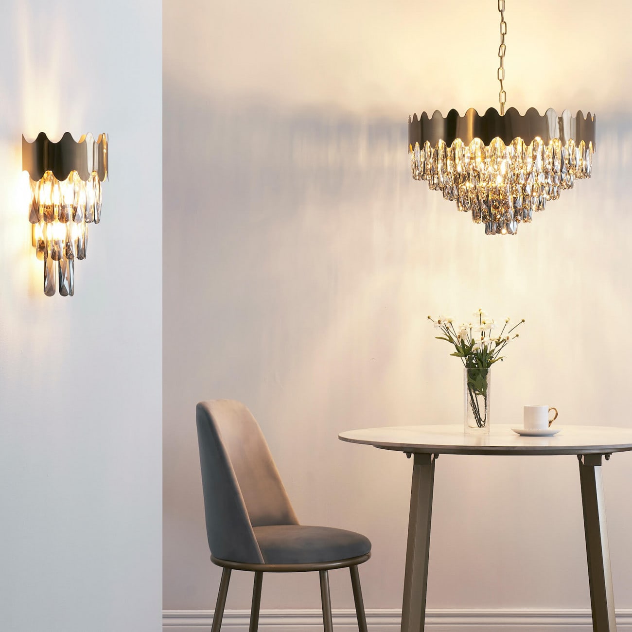 lustre en verre dore laiton 60 cm