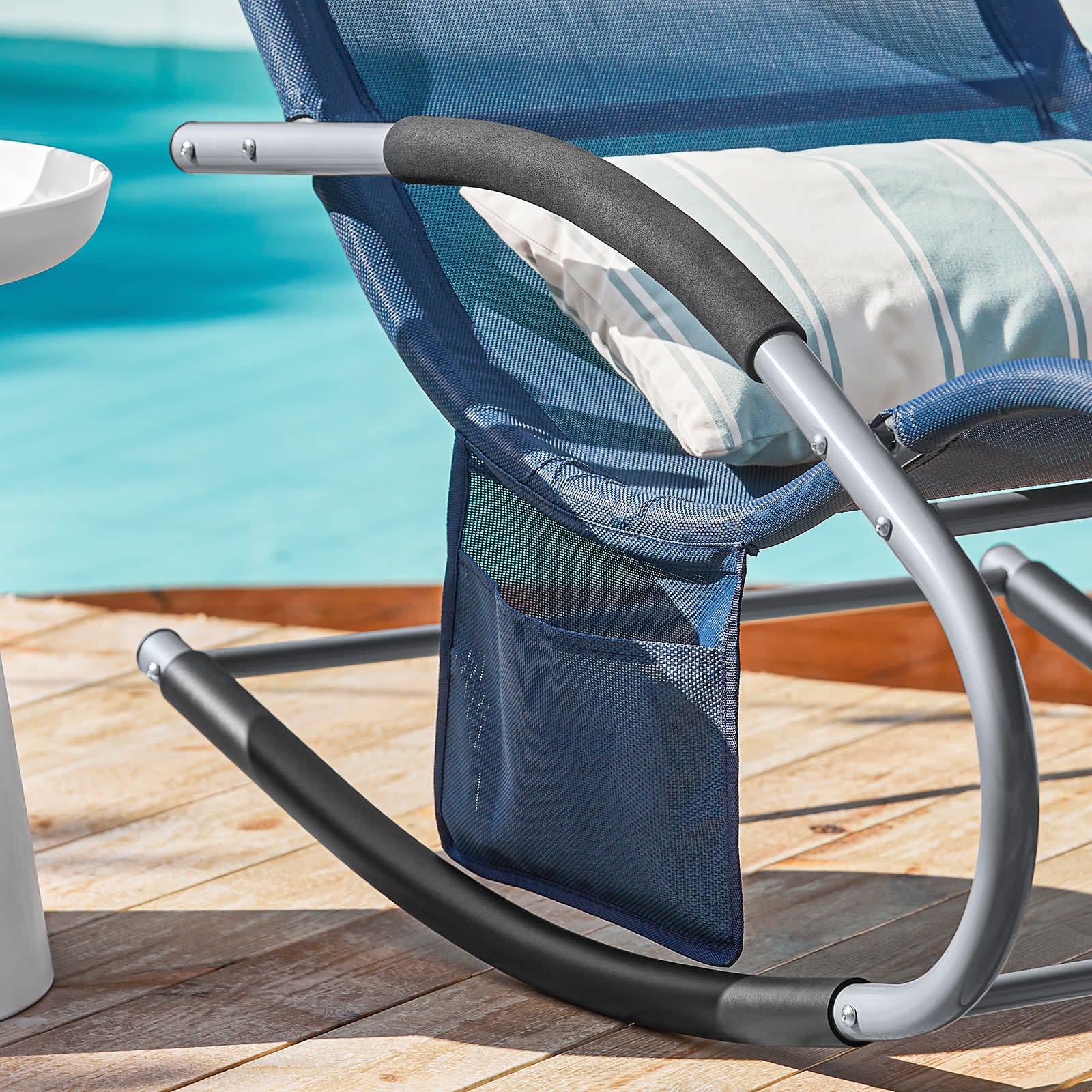 Poltrona Dondolo Esterno Sdraio A Dondolo Da Giardino Set Di