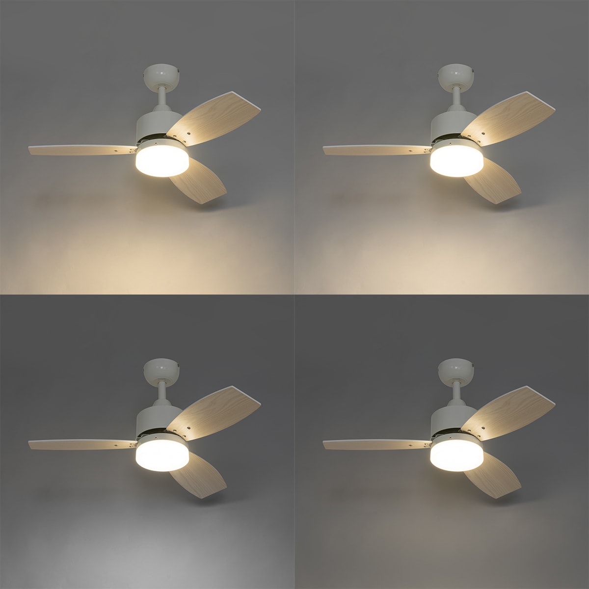 Ventilateur De Plafond 132 Cm Avec Lumière LED - Moteur DC Silencieux, Télécommande, 6 Vitesses, Pales Réversibles - 6