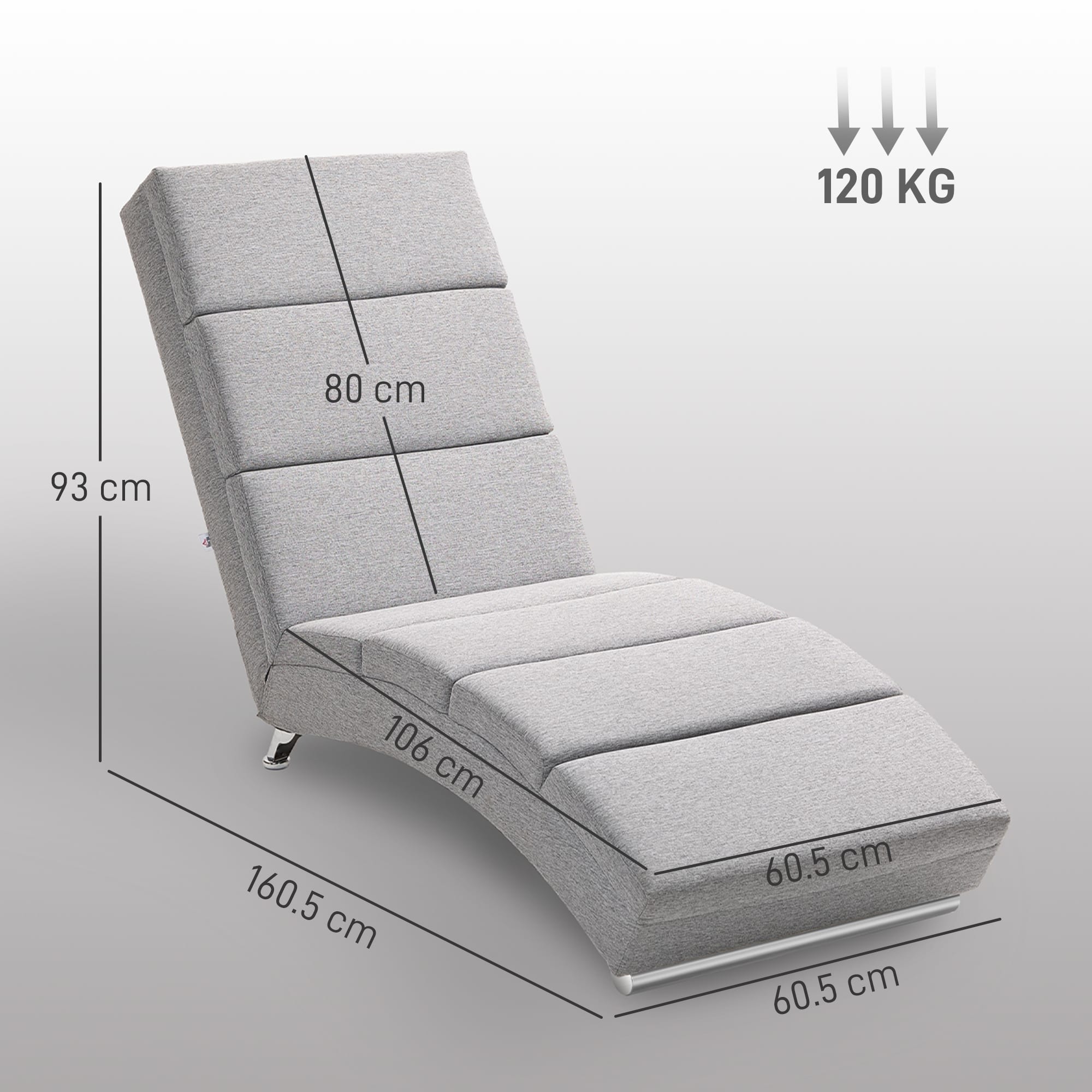 Poltrona Relax Da Pavimento HOMCOM | Convertibile In Chaise Longue | Grigio - Foto 1