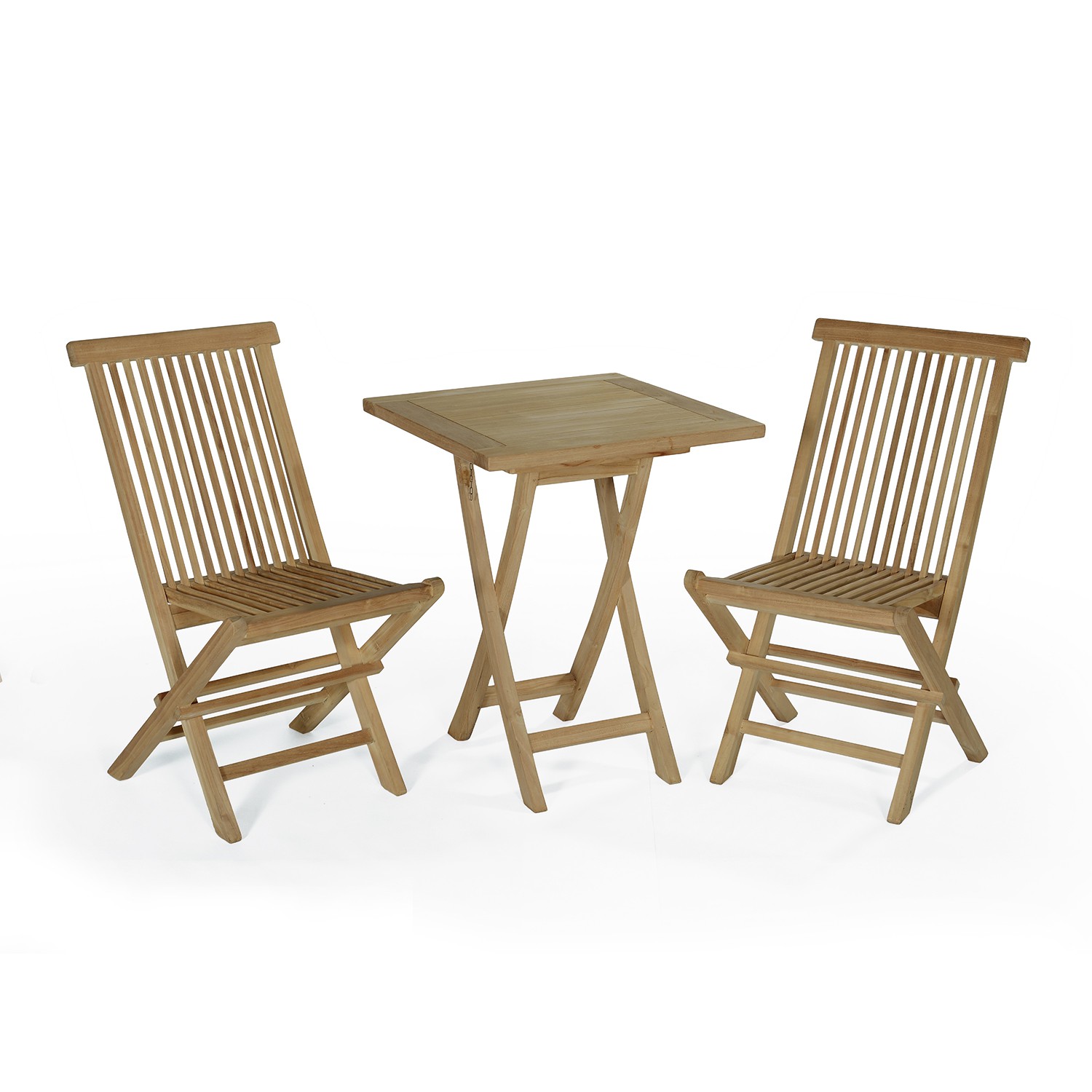 Salon de jardin 2 chaises en teck massif Salon de jardin 2 chaises en teck massif