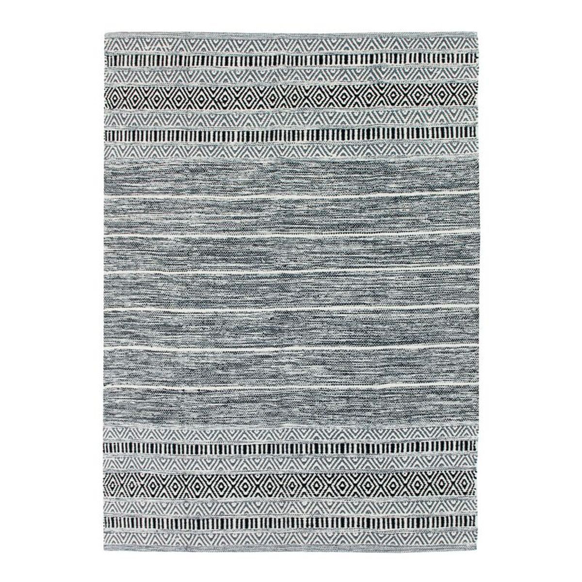 Tapis 100% coton blanc-noir 120x170 Tapis 100% coton blanc-noir 120x170