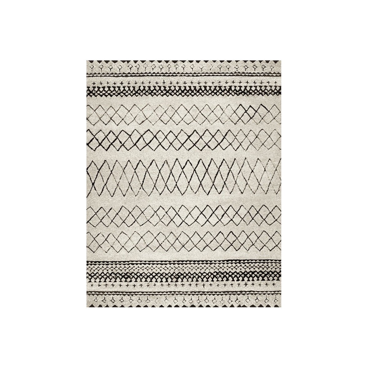Tapis ethnique design en polypropylène Crème 160x230 MELILLA Tapis ethnique design en polypropylène Crème 160x230 MELILLA