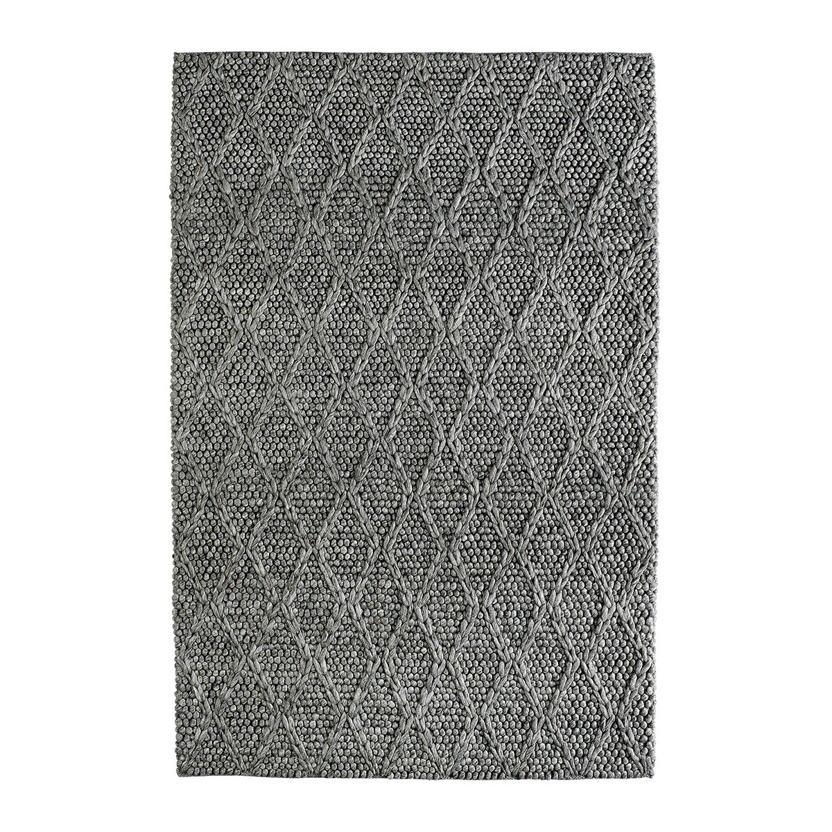 Tapis géométrique scandinave en laine graphite 120x170 Tapis géométrique scandinave en laine graphite 120x170