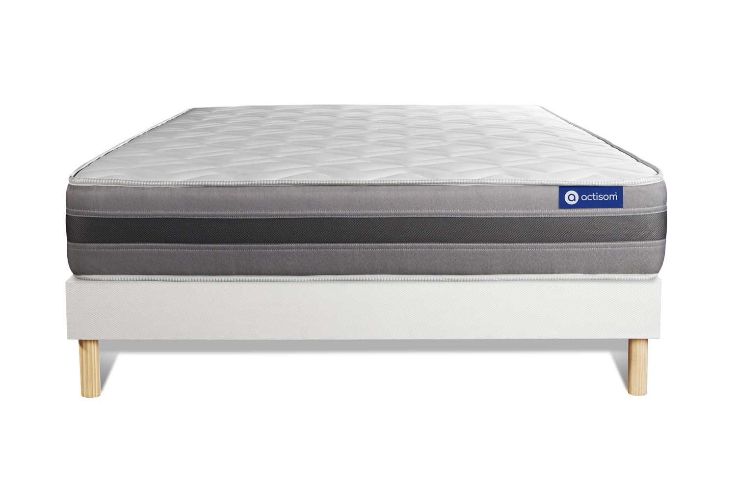 Ensemble ACTIMEMO RELAX 140x190cm sommier kit blanc (photo) Ensemble ACTIMEMO RELAX 140x190cm sommier kit blanc