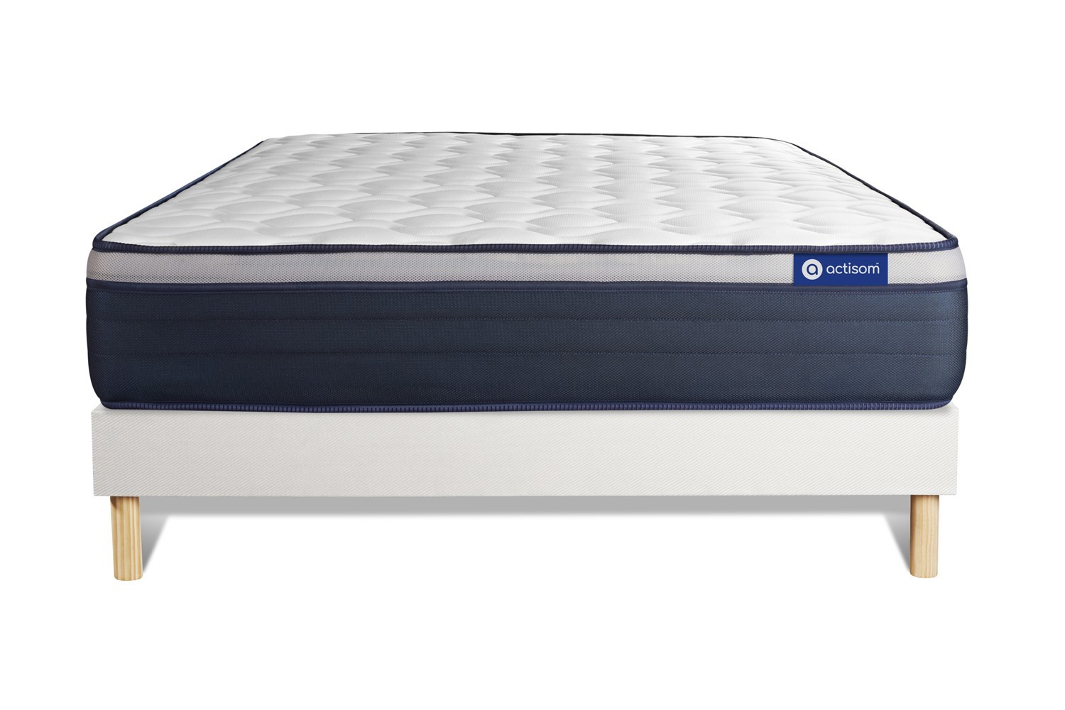 Ensemble ACTIMEMO MAX 140x200cm sommier kit blanc (photo) Ensemble ACTIMEMO MAX 140x200cm sommier kit blanc