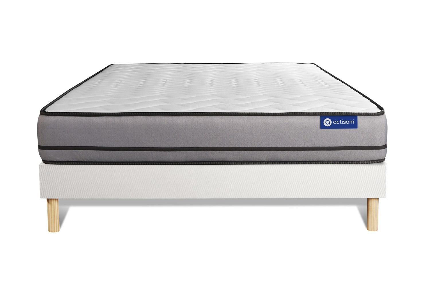 Ensemble ACTIMEMO NIGHT 140x200cm sommier kit blanc (photo) Ensemble ACTIMEMO NIGHT 140x200cm sommier kit blanc