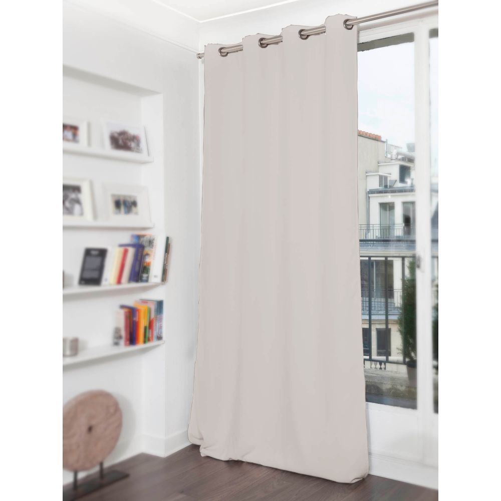 Rideau phonique thermique occultant gris 140x180