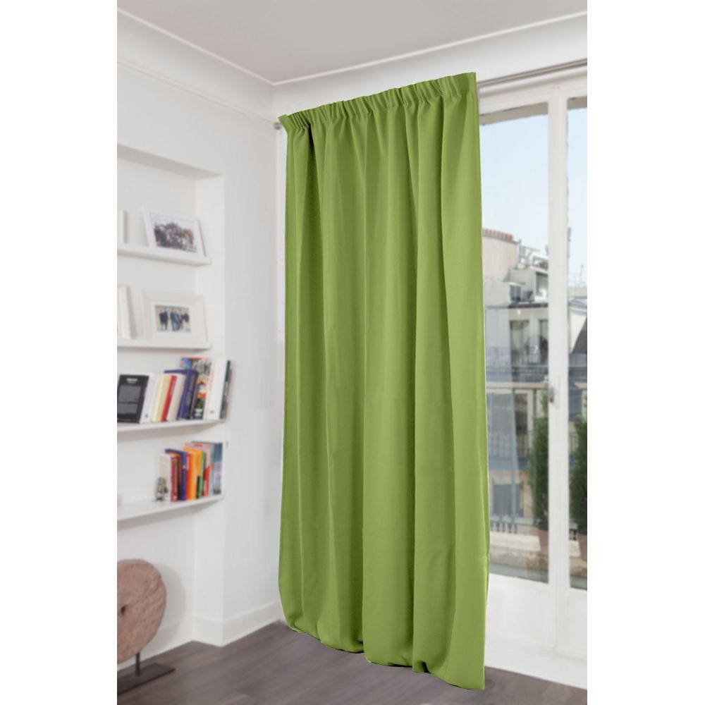Rideau thermique occultant vert 140x260