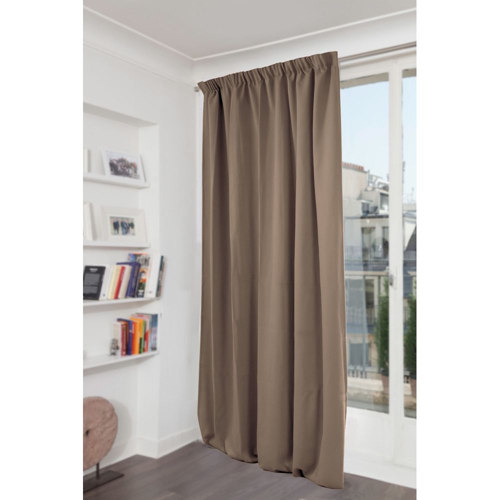 Rideau thermique occultant beige 140x300