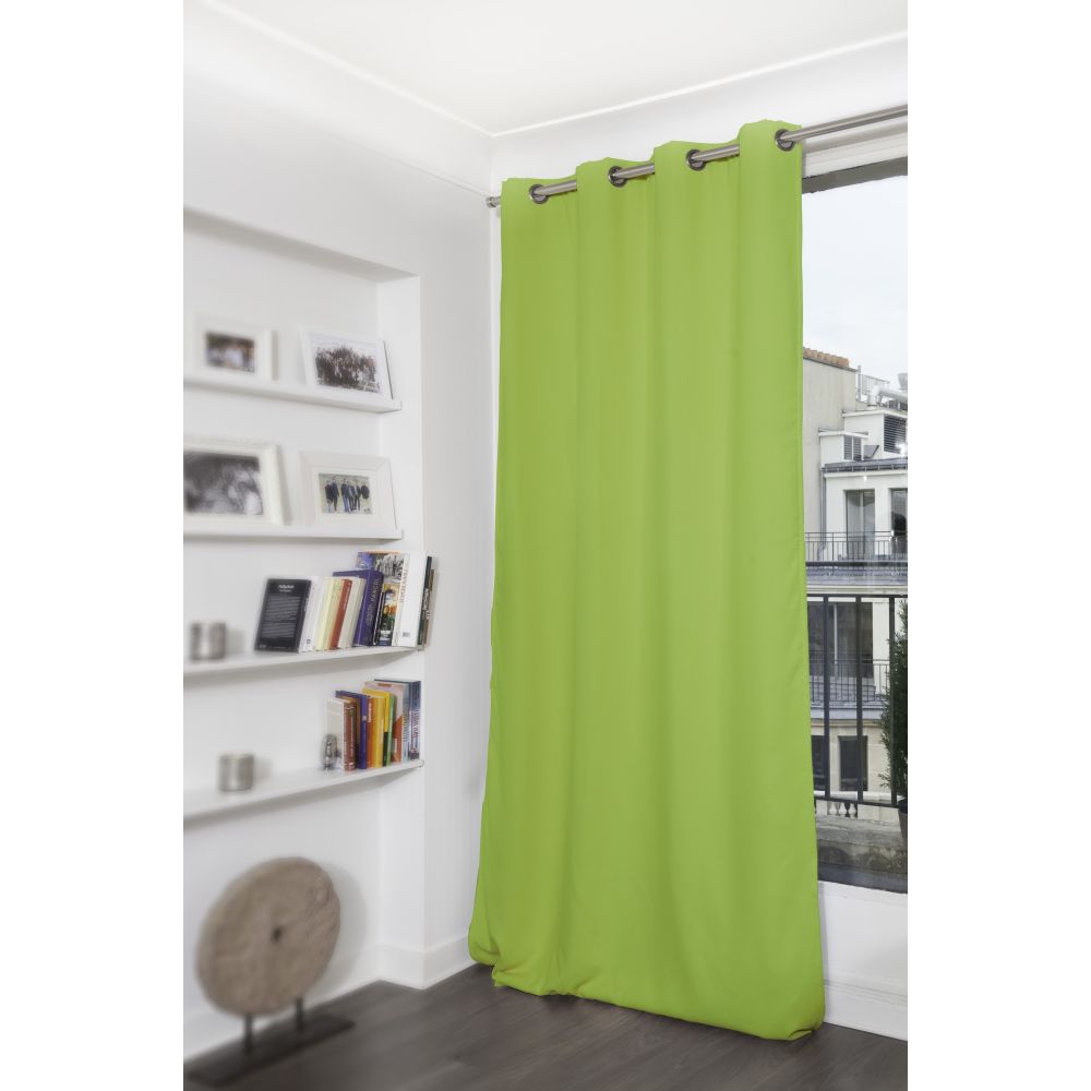 Rideau thermique occultant vert 140x260
