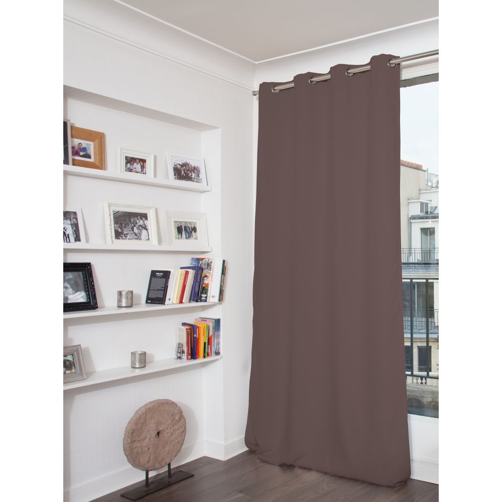 Rideau phonique thermique occultant violet 140x260 (photo) Rideau phonique thermique occultant violet 140x260