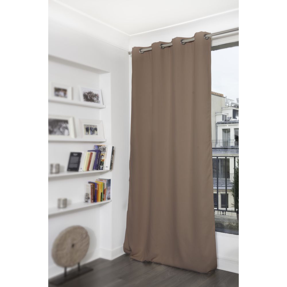Rideau thermique occultant beige pélican 140x350 Rideau thermique occultant beige pélican 140x350